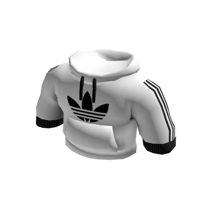 adidas 2.0 White and Black Hoodie Top Roblox