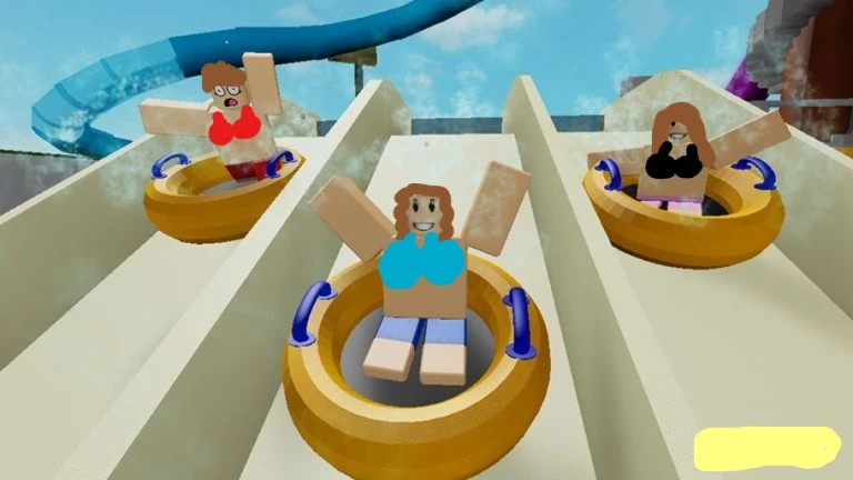 Water Slides And A Big Pool Roblox