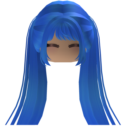 Cute emo y2k hair fluffy (blue)