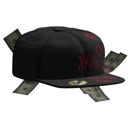 Sideswept Fitted Black Money Cap Roblox item