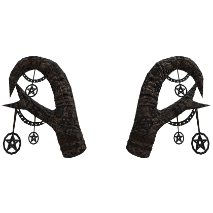 Rustic Wood Forest Goat Horns (Tree Bark)