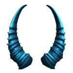 Teal Evil Demon Horns