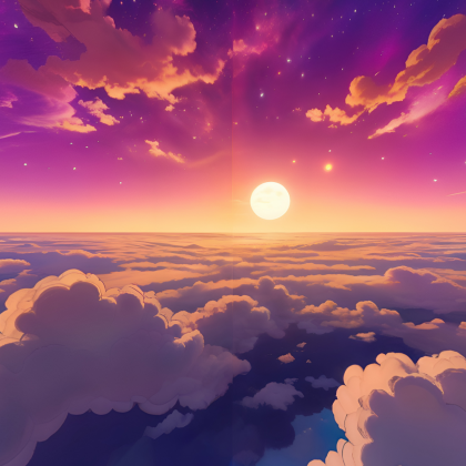 Sunset Sky & Blue Moon Sky