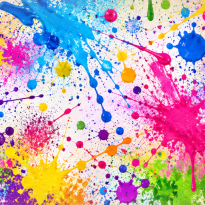 Vibrant Colourful Splattered Paint 