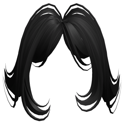 Side Swept Soft Girl Bangs (Black) Roblox item