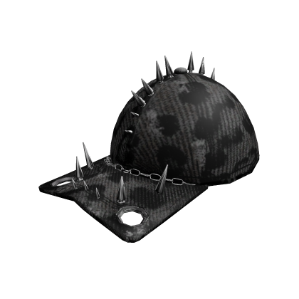 Spiked Studded Denim Cap