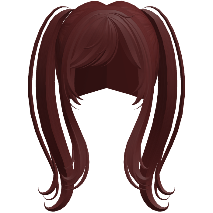 red long dolly moe twin tail anime hair