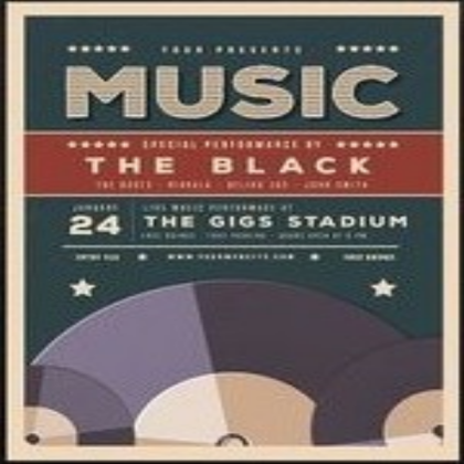 Retro music poster Roblox decal