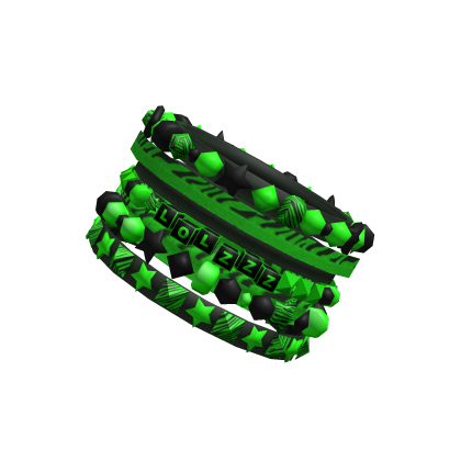 Neon Green LOL Emo Scene 2000s Layered Bracelet