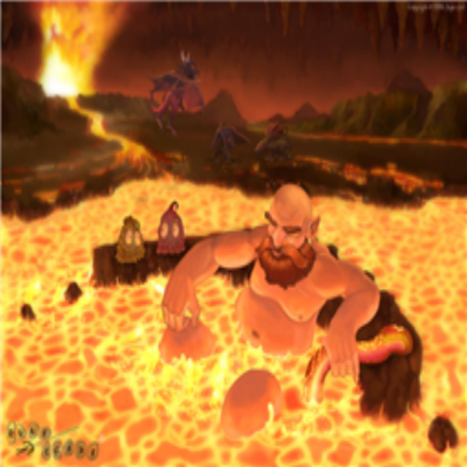 Runescape - Lava troll taking a bath in Lava Roblox decal