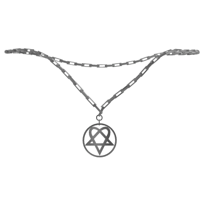 1.0 silver heartagram chain 