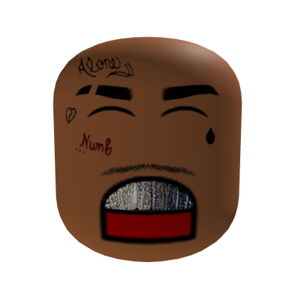 🔥man tattle grills tattoo face darkskin hood