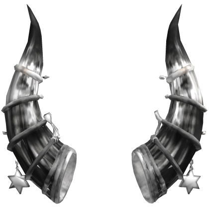 Silver Cyber Demon Horns Roblox item