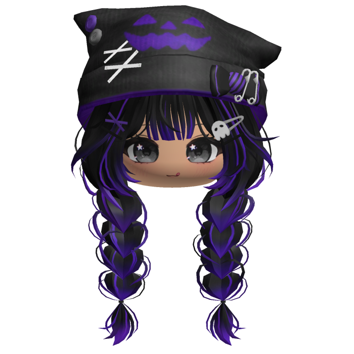 🍀Cute Girl Braided w Halloween Beanie