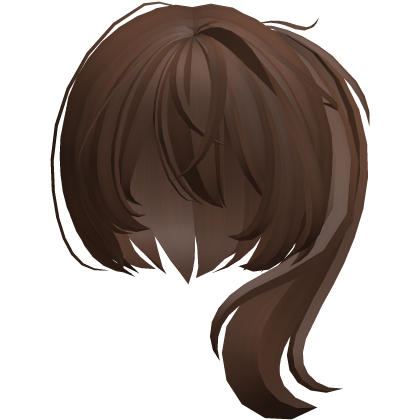 moe vkei emo messy side ponytail brown