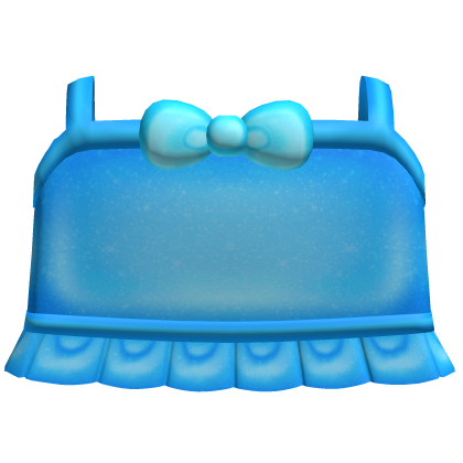 ♡ bright blue tweencore bow ruffled top Roblox item
