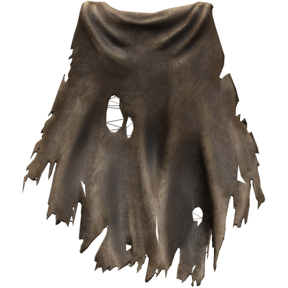 Brown Old Leather Torn Ripped Traveler Cape 
