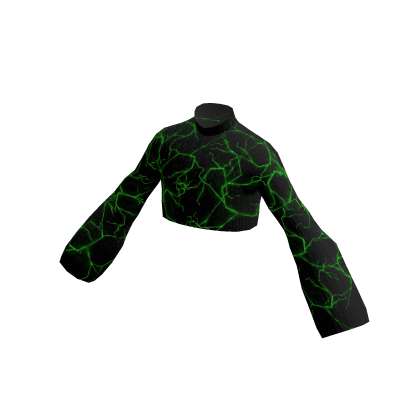 Green Lightning Cropped Sweater thumbnail