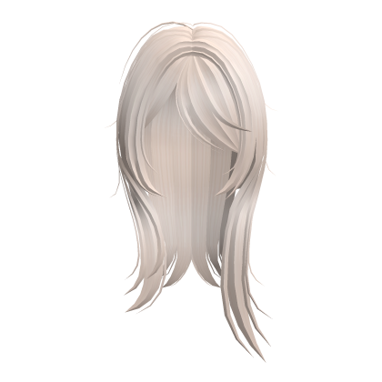 Long Emo Messy Hair (White) Roblox item