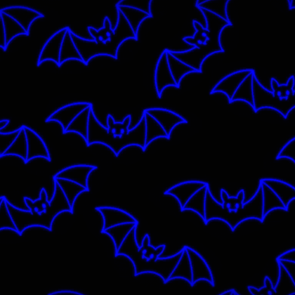 Blue Glowing Bats