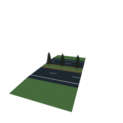 Wider Road w/ Planters in Middle