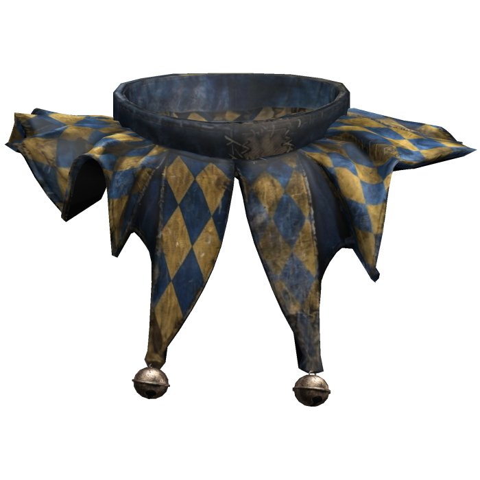 Blue & Gold Patchwork Jester Collar