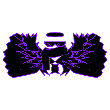 Cartoony Purple Halo Shades Scarf Dragon Combo Roblox item