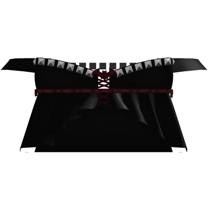 black and red emo studded bat top Roblox item