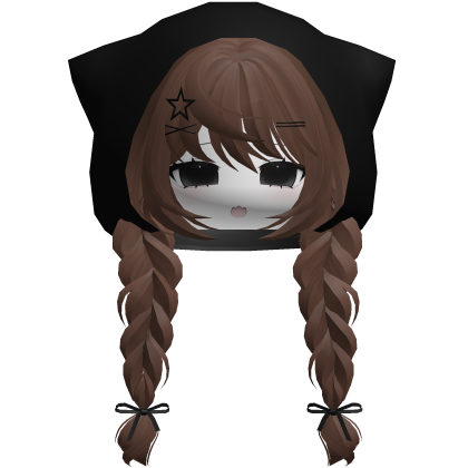 emo moe keri hair w anime girl face white brown