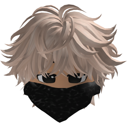 Anime Cute Hair with Y2K Mask (Blonde) 