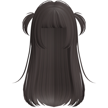 ♡ : cute dark brown anime hair w/ mini pigtails Roblox item