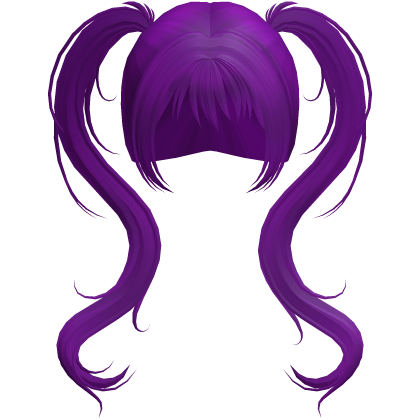 long purple wispy vkei pigtails Roblox item