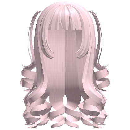 Dolly Coquette Curled Pigtails (Pink) Roblox item