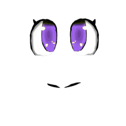 Girl anime face violet eyes Roblox decal