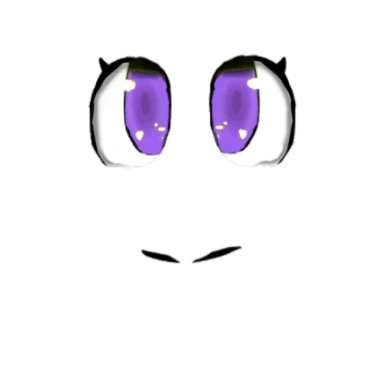 Girl anime face violet eyes