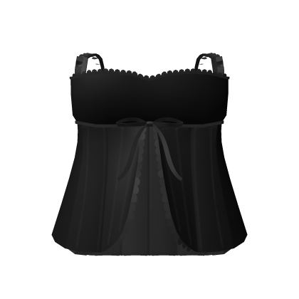 cutesy ruffled dress in black Roblox item