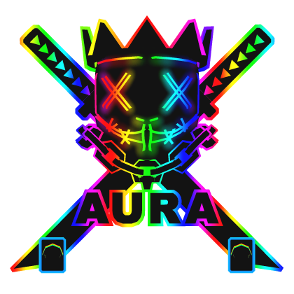 Cartoony Rainbow AURA Chain Necklace Mask Combo Roblox item