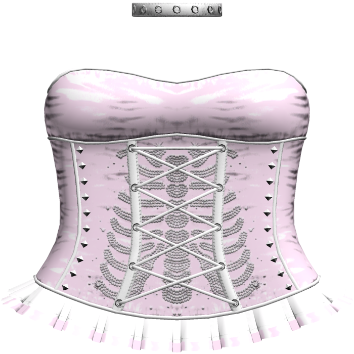 Emo Rhinestone Skeleton Dress in Pink