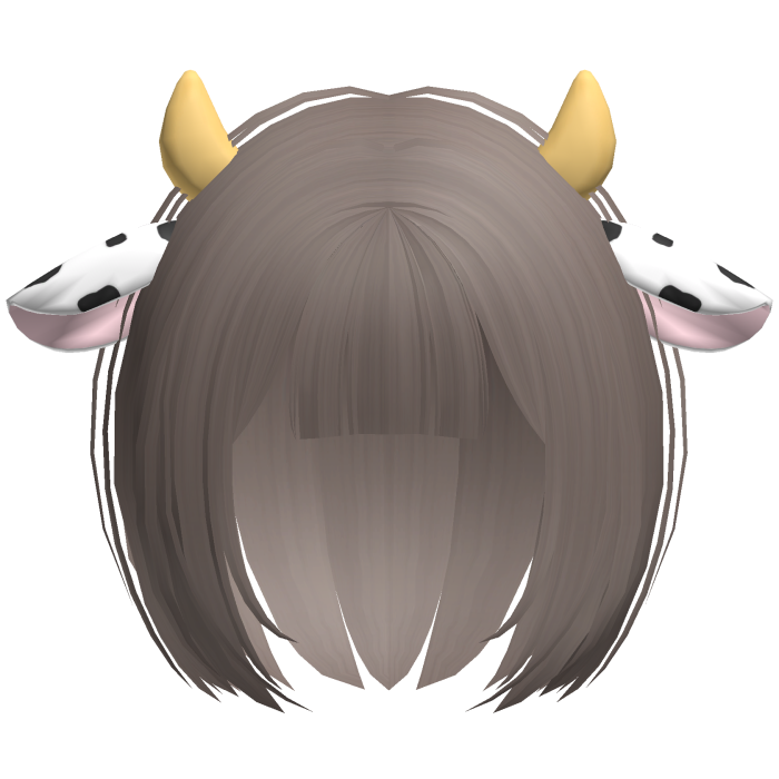 ash kawaii cow girl anime bob