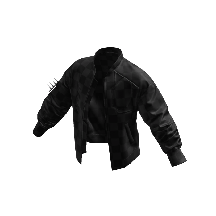 Y2K Spiked Bomber Jacket Blue Plaid [JEYS]