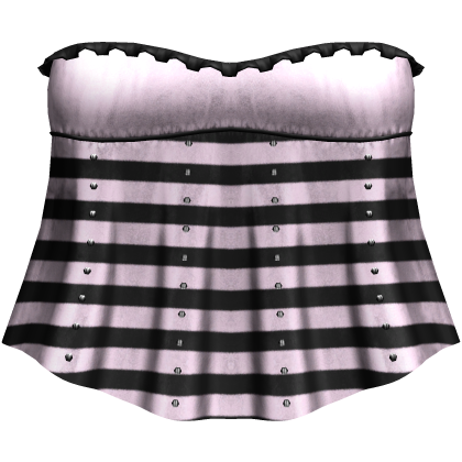 black & pink niche alt cropped flowy studded top