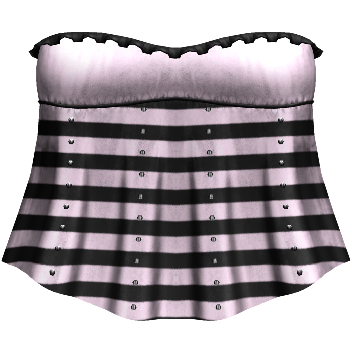 black & pink niche alt cropped flowy studded top