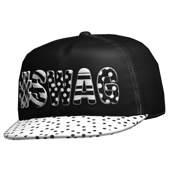 White Polkadot " Swag " Y2K Cap