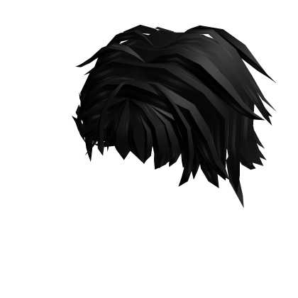 Black messy fringe emo hair Roblox item