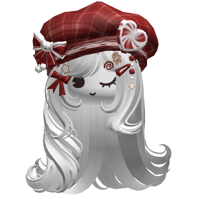 ♡ Christmas Fluffy Beret Combo (White)