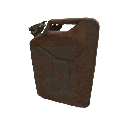Rusty petrol can