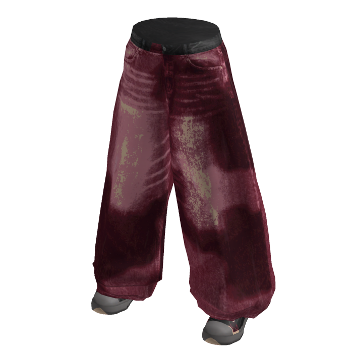 Burgundy Y2K Jeans