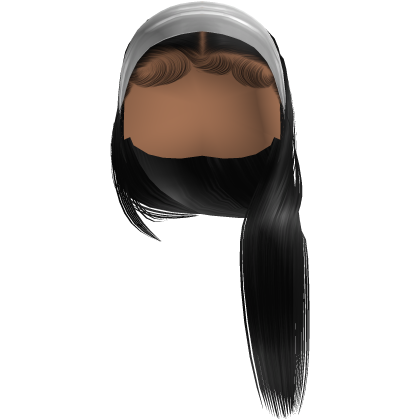 Cute Straight Hair w Headband (Black)