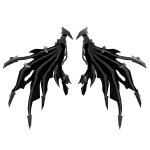 Dragon Silver Black Wings