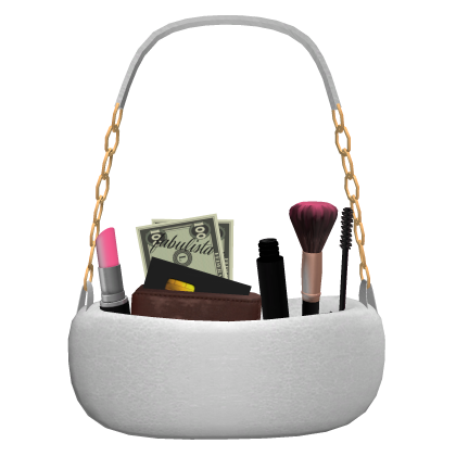 Luxury Makeup Purse w/ Money Wallet in White